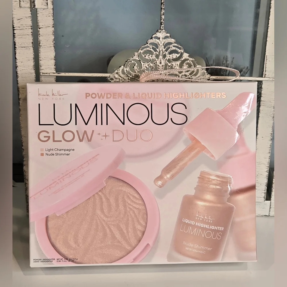 Nicole Miller Luminous Glow Duo - Light Champagne & Nude Shimmer